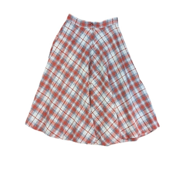 Vintage Stonybrook Red & Gray Wool Plaid Skirt Size XS - Picture 2 of 4